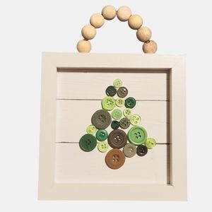 Handmade Holiday Decor 5.8 x 5.8 inches Button Tree